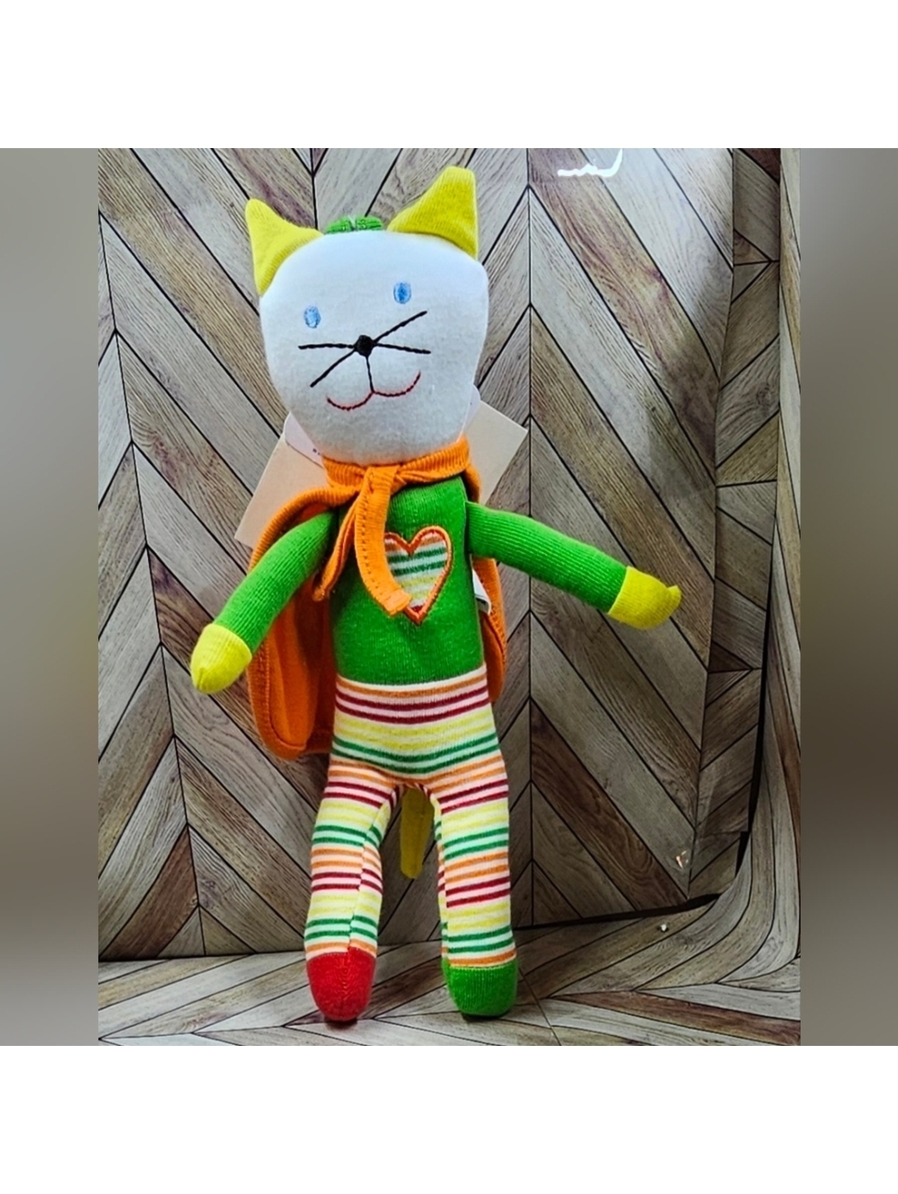 UNDER THE NILE organic Supermen Roxie Scrappy Cat  nwt